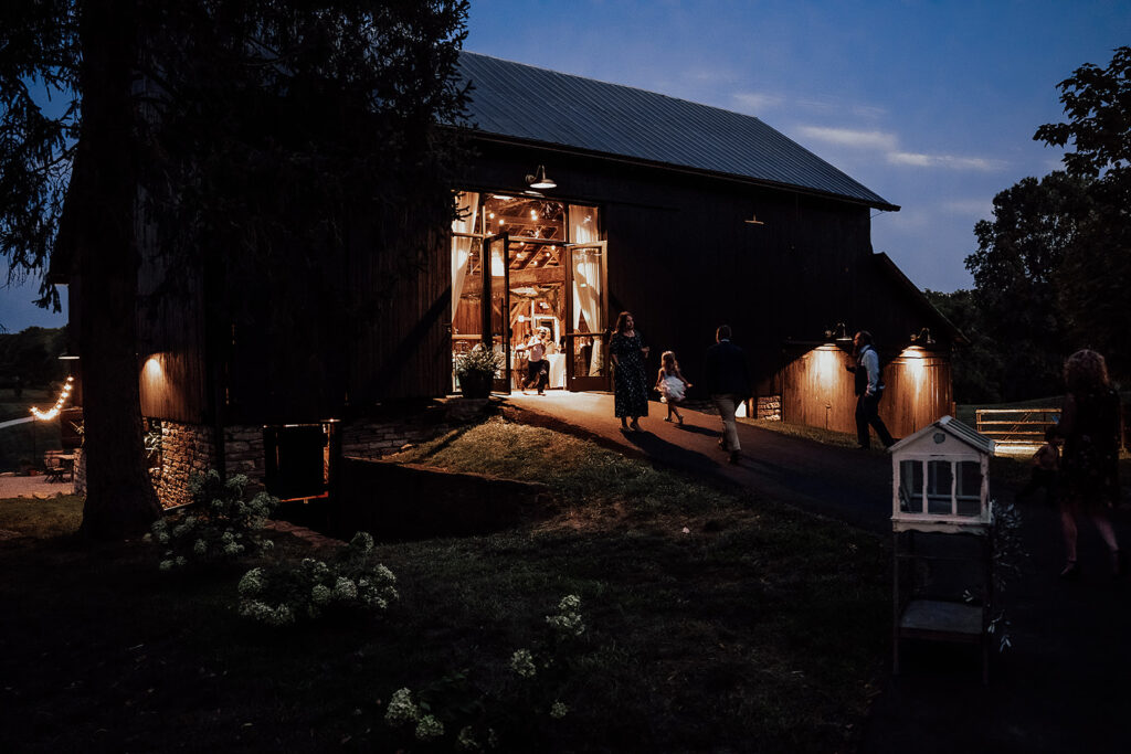 Cedar Bay Farm At Night