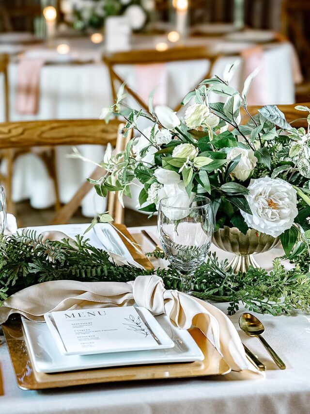 Cedar Bay Farm Tablescape For Wedding