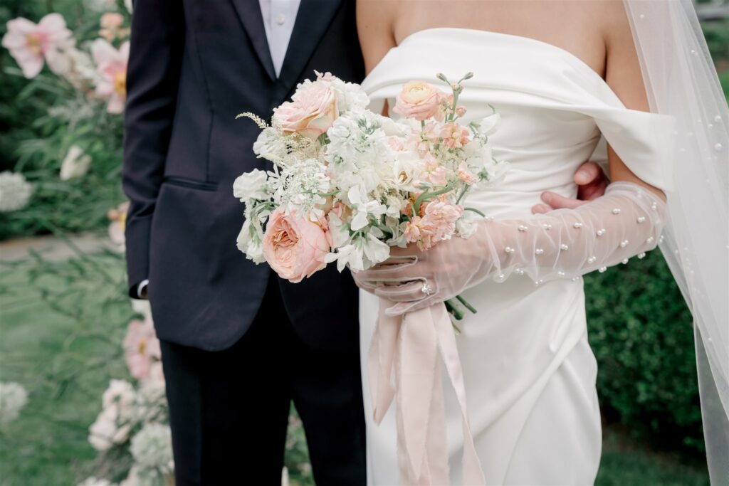 Bridal Couple Close Up Of Brides Bouquet | Cincinnati Wedding Photographer | Linen &Amp; Elm Photography | Cincinnati Wedding Photographer | Fine Art Photography | Documentary Style
