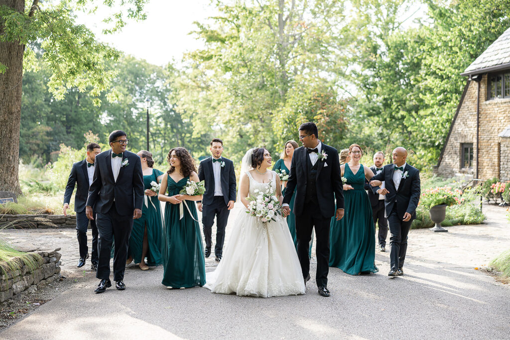 Groesbeck Estate Wedding Party Walking